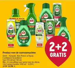 Delhaize Dreft - Naturals, Max Power of Spray aanbieding
