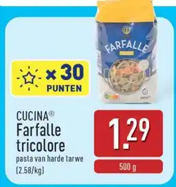 ALDI CUCINA Farfalle tricolore aanbieding