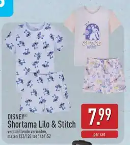 ALDI Shortama Lilo & Stitch aanbieding