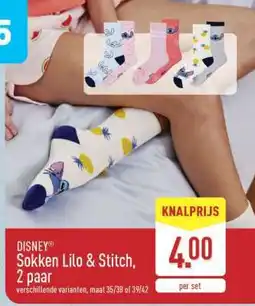 ALDI DISNEY Sokken Lilo & Stitch, 2 paar aanbieding