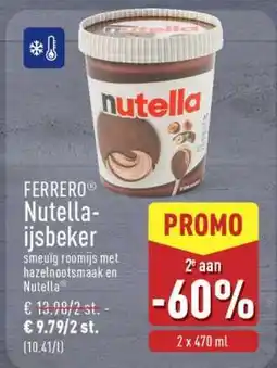 ALDI FERRERO Nutella-ijsbeker aanbieding