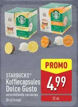 ALDI STARBUCKS Koffiecapsules Dolce Gusto aanbieding