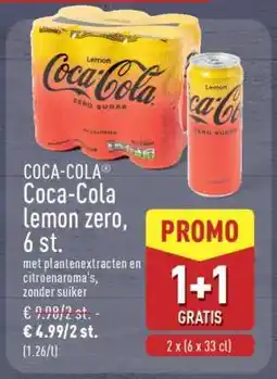 ALDI Coca-Cola lemon zero, 6 st aanbieding