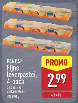 ALDI PANDA Fijne leverpastei, 4-pack aanbieding