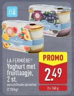 ALDI LA FERMIÈRE Yoghurt met fruitlaagje, 2 st aanbieding