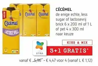 Cécémel de enige echte less sugar of lactosevrij brick of pet