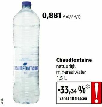 Colruyt Chaudfontaine natuurlijk mineraalwater aanbieding