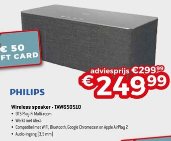 Exellent Philips Wireless speaker - TAW650510 aanbieding