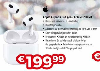 Exellent Apple Airpods 3rd gen - APMME73ZMA aanbieding
