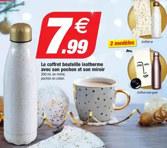 Le coffret bouteille isotherme avec son pochon et son miroir