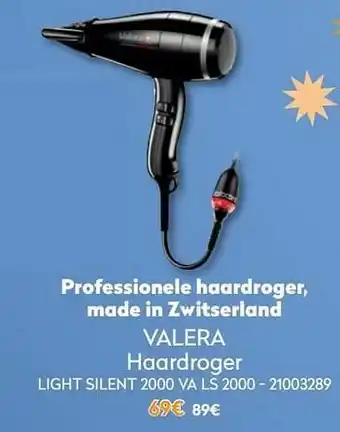 Krëfel Valera haardroger light silent 2000 va ls 2000 aanbieding