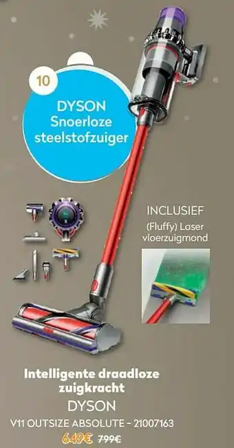 Dyson snoerloze steelstofzuiger v11 outsize absolute