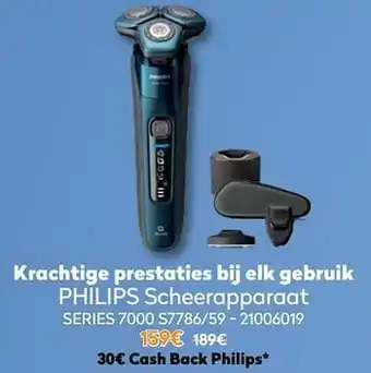 Krëfel Philips scheerapparaat series 7000 s7786-59 aanbieding