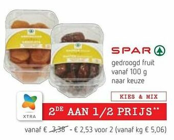 Spar Colruyt Gedroogd fruit aanbieding