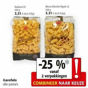 Colruyt Garofalo alle pasta’s aanbieding
