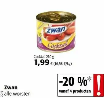 Colruyt Zwan alle worsten aanbieding