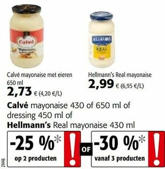 Colruyt Calvé mayonaise met eieren aanbieding