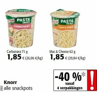Colruyt Knorr alle snackpots aanbieding