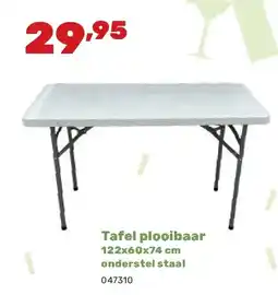 Happyland Tafel plooibaar 122x60x74 cm onderstel staal aanbieding