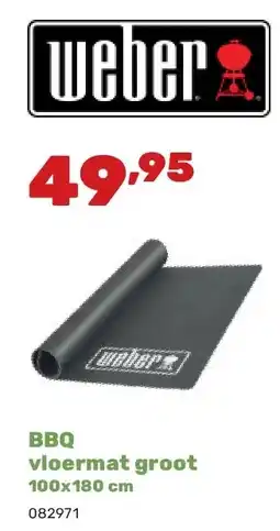 Happyland BBQ vloermat groot 100x180 cm aanbieding