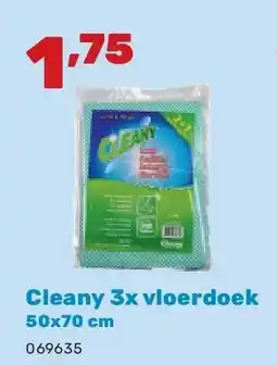 Happyland Cleany 3x vloerdoek 50x70 cm aanbieding