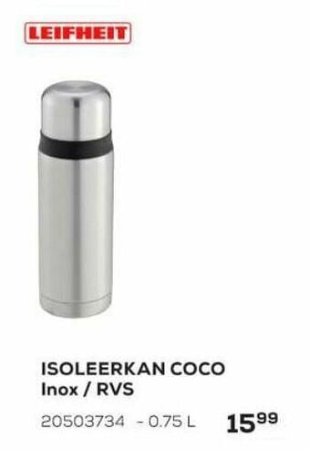 Isoleerkan coco inox - rvs