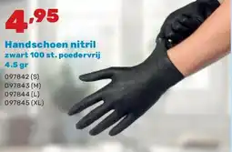 Happyland Handschoen nitril zwart 100 st. poedervrij 4.5 gr aanbieding