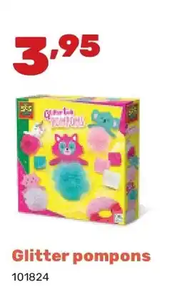 Happyland Glitter pompons aanbieding