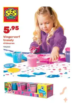 Happyland Vingerverf trendy 4 kleuren aanbieding