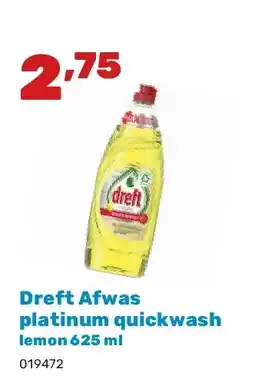 Happyland Dreft Afwas platinum quickwash lemon 625 ml aanbieding