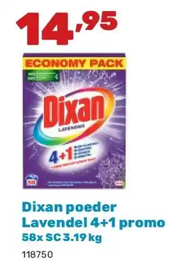 Happyland Dixan poeder Lavendel 4+1 promo 58x SC 3.19 kg aanbieding