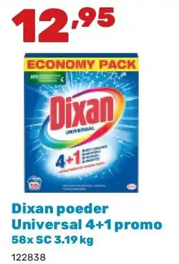 Happyland Dixan poeder Universal 4+1 promo 58x SC 3.19 kg aanbieding