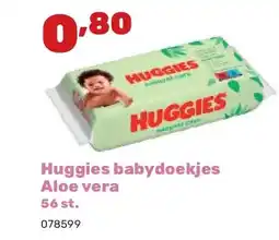 Happyland Huggies babydoekjes Aloe vera 56 st aanbieding