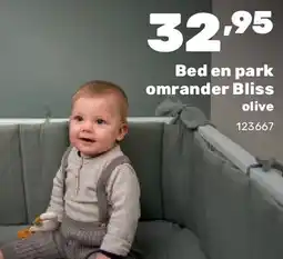 Happyland Bed en park omrander Bliss olive aanbieding