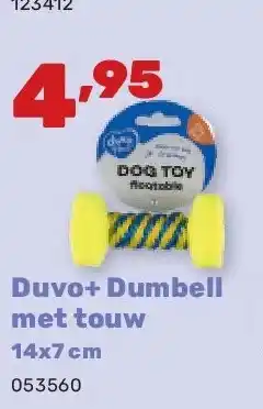 Happyland Duvo+ Dumbell met touw 14x7 cm aanbieding