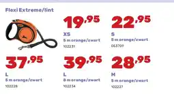 Happyland Flexi Extreme/lint L 5 m orange/zwart aanbieding