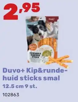 Happyland Duvo+ Kip&rundehuid sticks smal 12.5 cm 9 st aanbieding