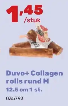 Happyland Duvo+ Collagen rolls rund M 12.5 cm 1 st aanbieding