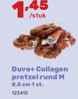 Happyland Duvo+ Collagen pretzel rund M 8.5 cm 1 st aanbieding