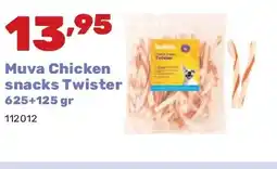 Happyland Muva Chicken snacks Twister 625+125 gr aanbieding