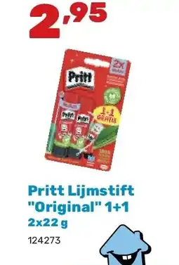 Happyland Pritt Lijmstift Original 1+1 2x22 g aanbieding