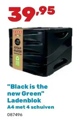 Happyland Black is the new Green Ladenblok A4 met 4 schuiven aanbieding