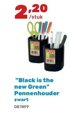 Happyland Black is the new Green Pennenhouder zwart aanbieding
