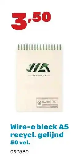 Happyland Wire-o block A5 recycl. gelijnd 50 vel aanbieding
