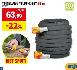 Hubo Hozelock Tuffhoze tuinslang uitrekbaar 25m + tuinspuit aanbieding