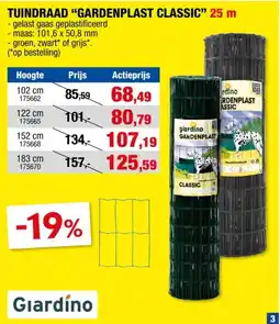 Hubo Giardino Gardenplast Classic tuindraad 25m x 183cm groen aanbieding