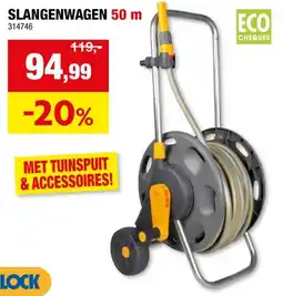 Hubo Hozelock slangenwagen met tuinslang 50m aanbieding