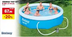 Hubo Bestway Fast Set zwembad 305x76 cm aanbieding