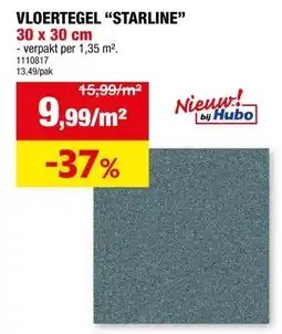 Hubo Star Line vloertegel 30x30 cm 1,35m² dark grey aanbieding
