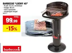 Hubo Barbecook Loewy 45 barbecue aanbieding